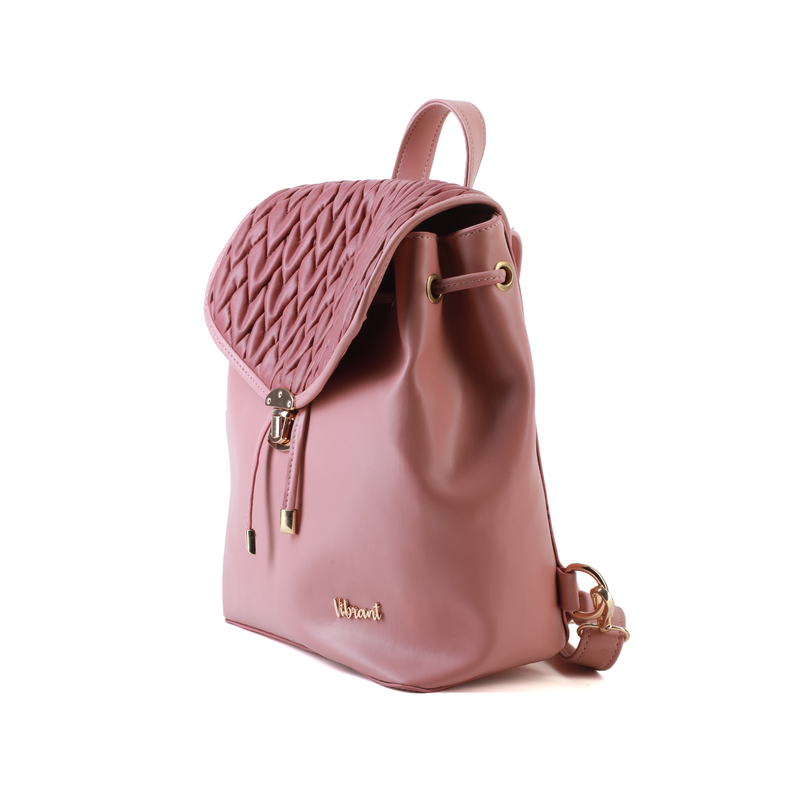 VIBRANT PINK BRAID MULTIFUNCTIONAL BACKPACK 11.5"