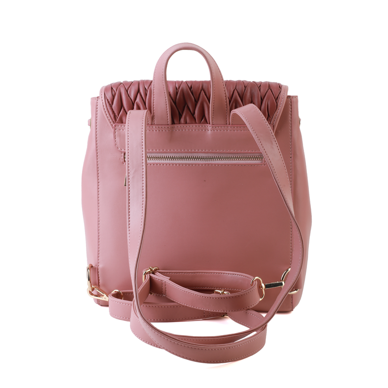 VIBRANT PINK BRAID MULTIFUNCTIONAL BACKPACK 11.5"