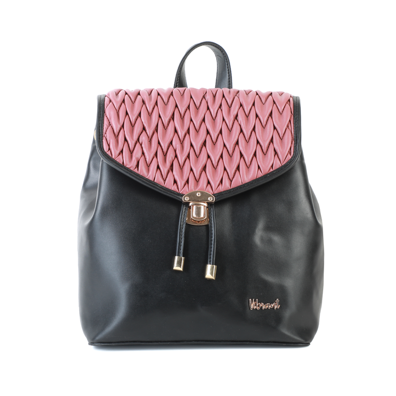 VIBRANT PINK BRAID MULTIFUNCTIONAL BACKPACK 11.5"