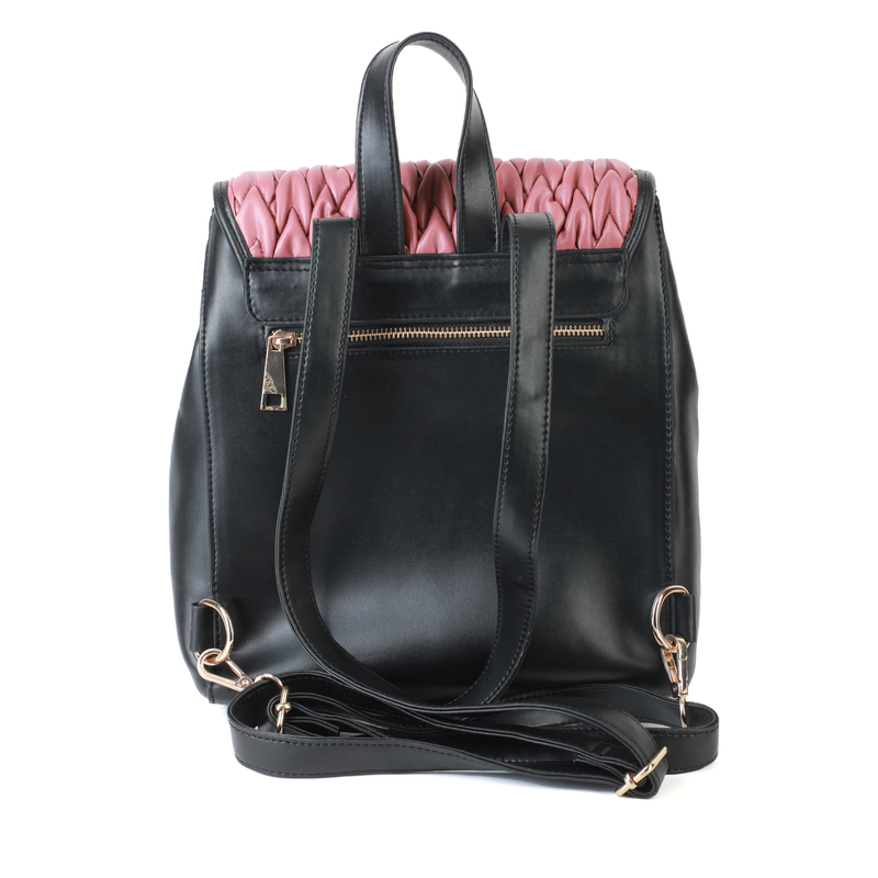 VIBRANT PINK BRAID MULTIFUNCTIONAL BACKPACK 11.5"
