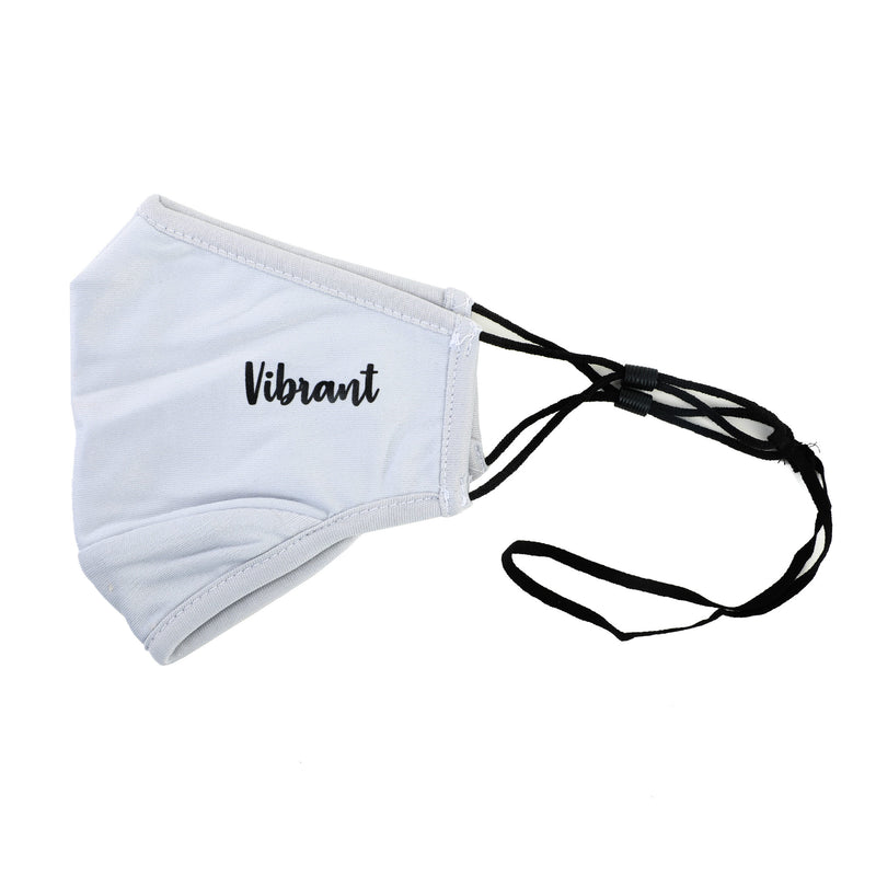 VIBRANT OFF WHITE FACE MASK WITH NECK STRAP