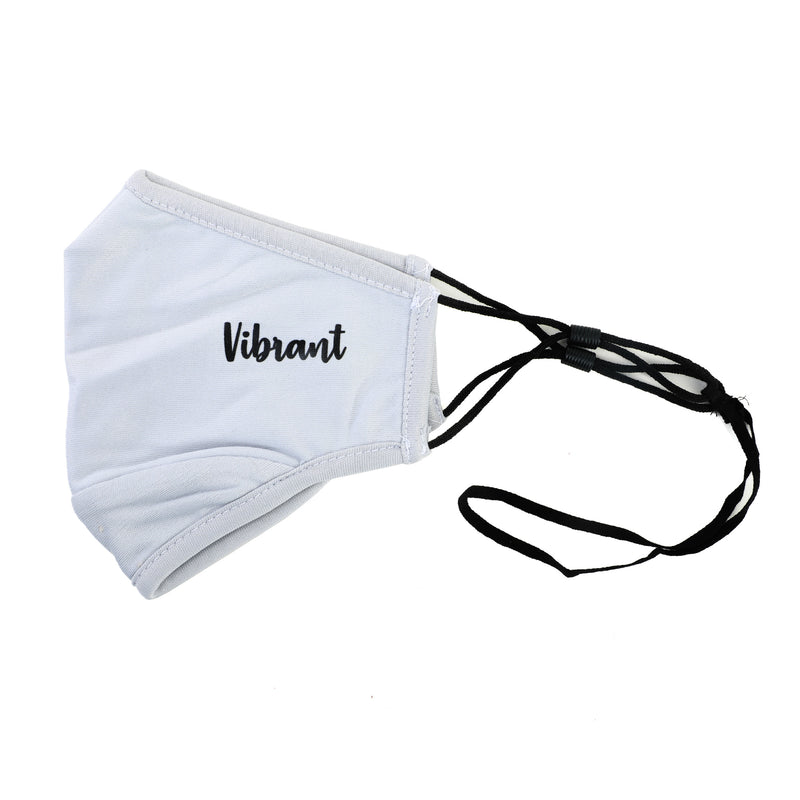VIBRANT OFF WHITE FACE MASK WITH NECK STRAP