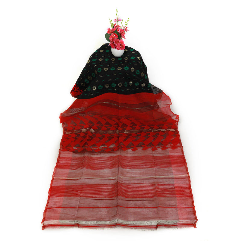 Half Silk Original Dhakai Jamdani Saree