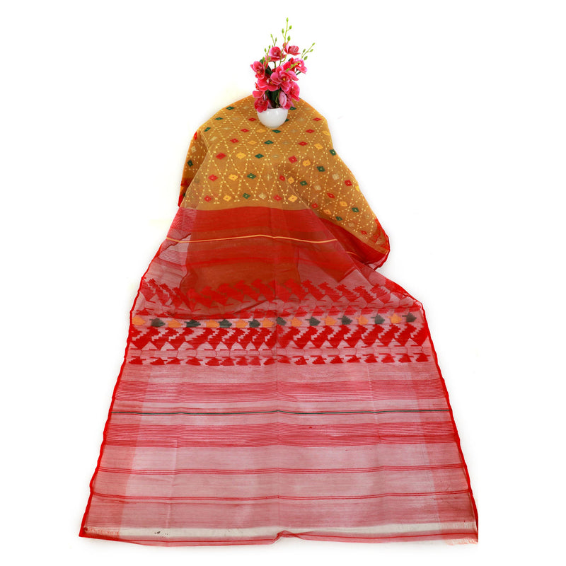 Half Silk Original Dhakai Jamdani Saree